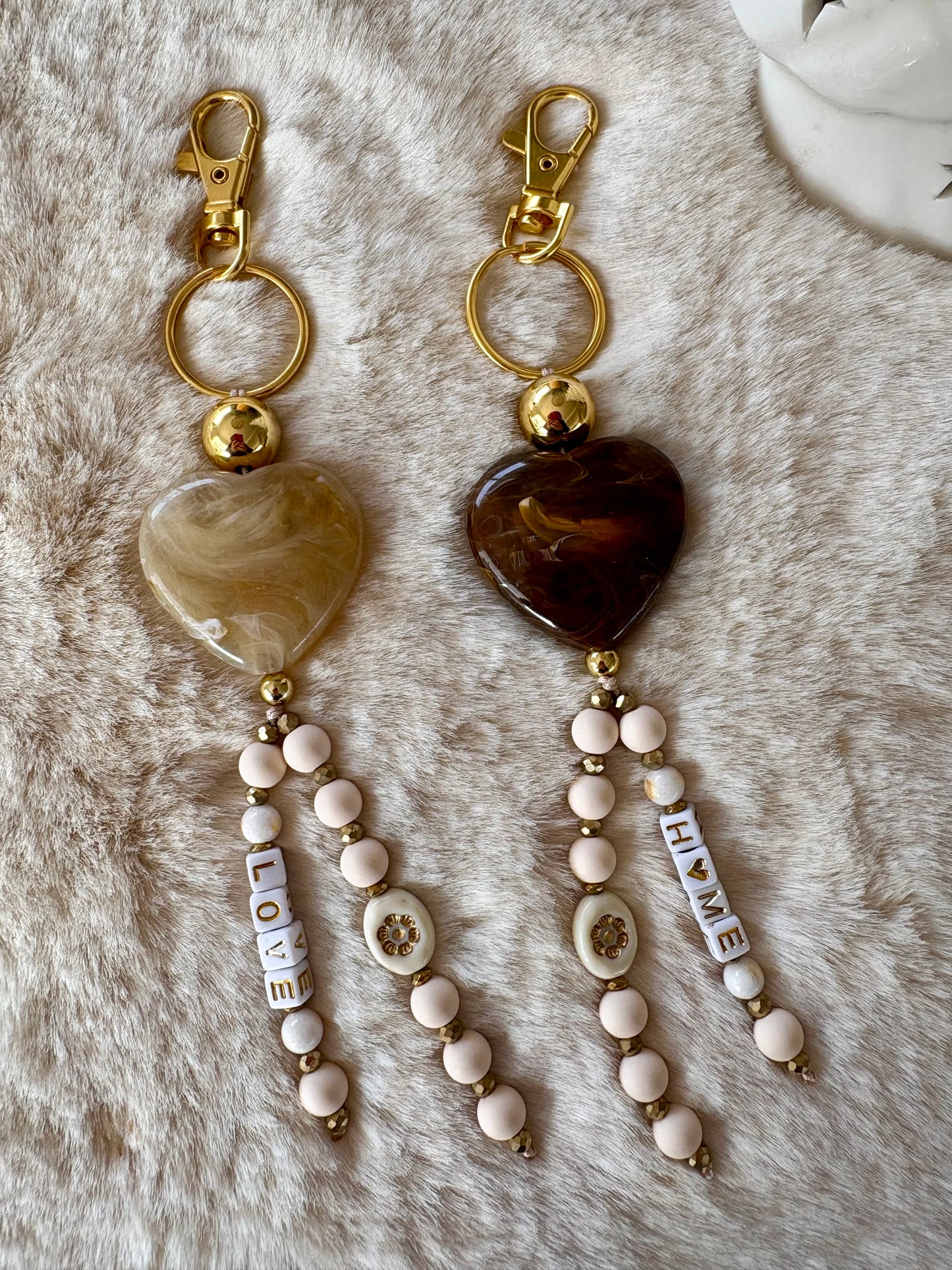 Porte clef / grigri de sac « Mon petit cœur » personnalisable