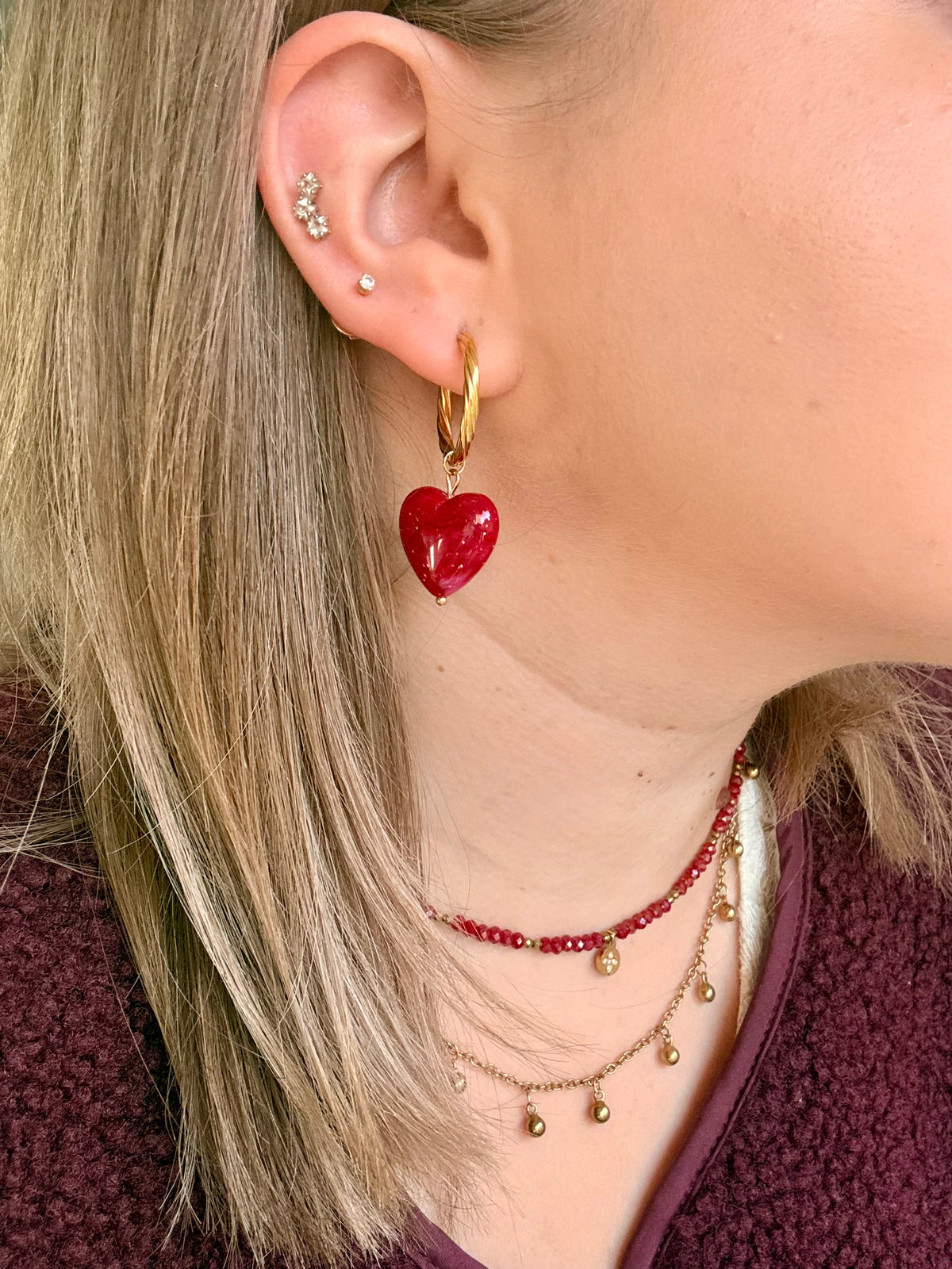 Collier ALBA chaine boule en acier inoxydable