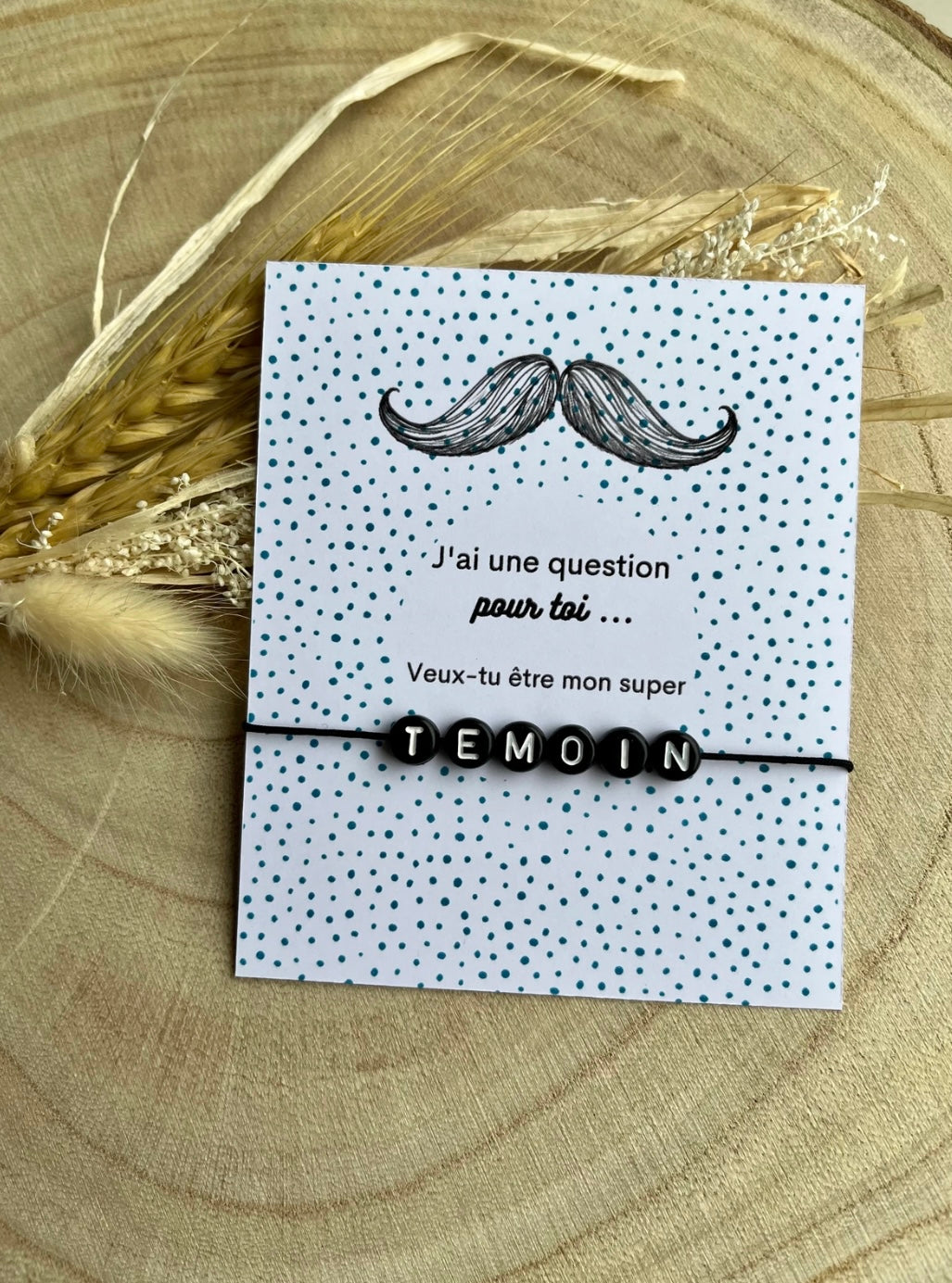 Carte demande parrain/témoin (bracelet non inclus)