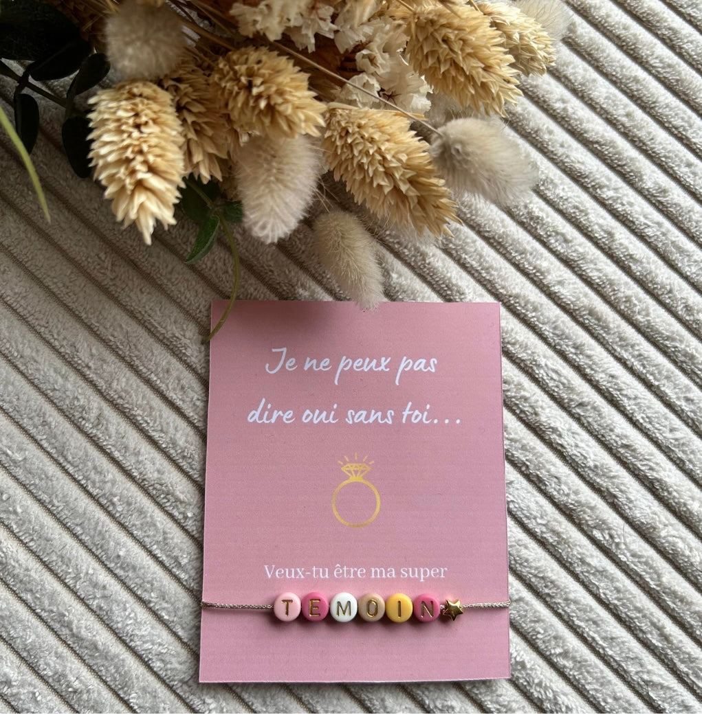 Carte demande témoin (bracelet non inclus)