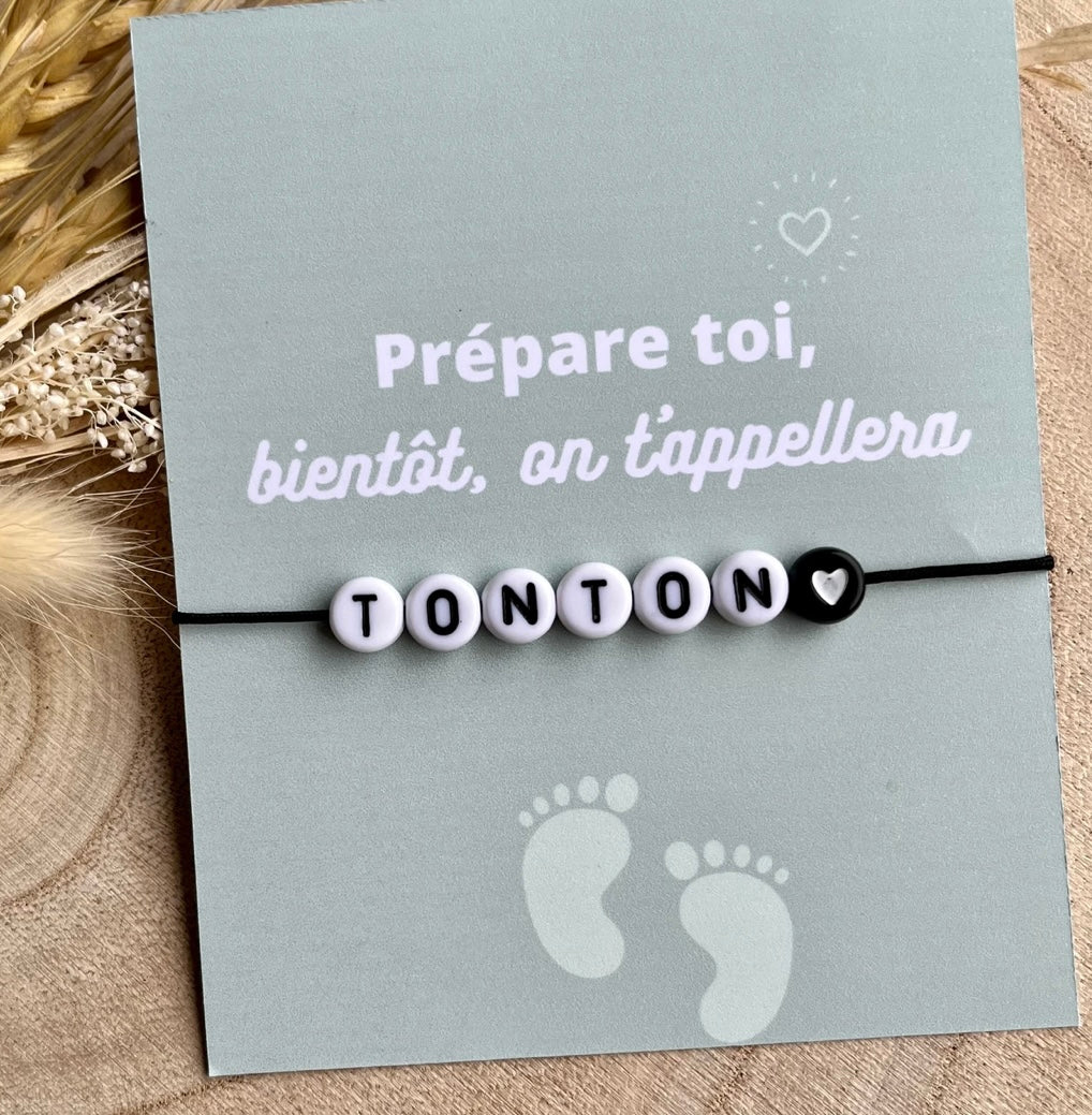 Carte annonce grossesse verte (bracelet non inclus)