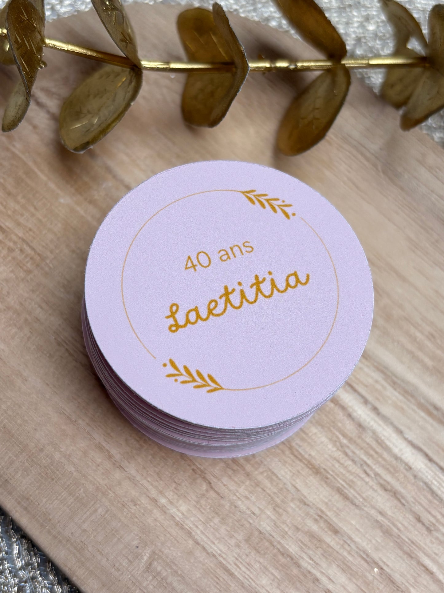 Stickers/étiquettes autocollantes personnalisables et imperméables / résistantes à l’eau pour Ecocup baptême, mariage, anniversaire, EVJF