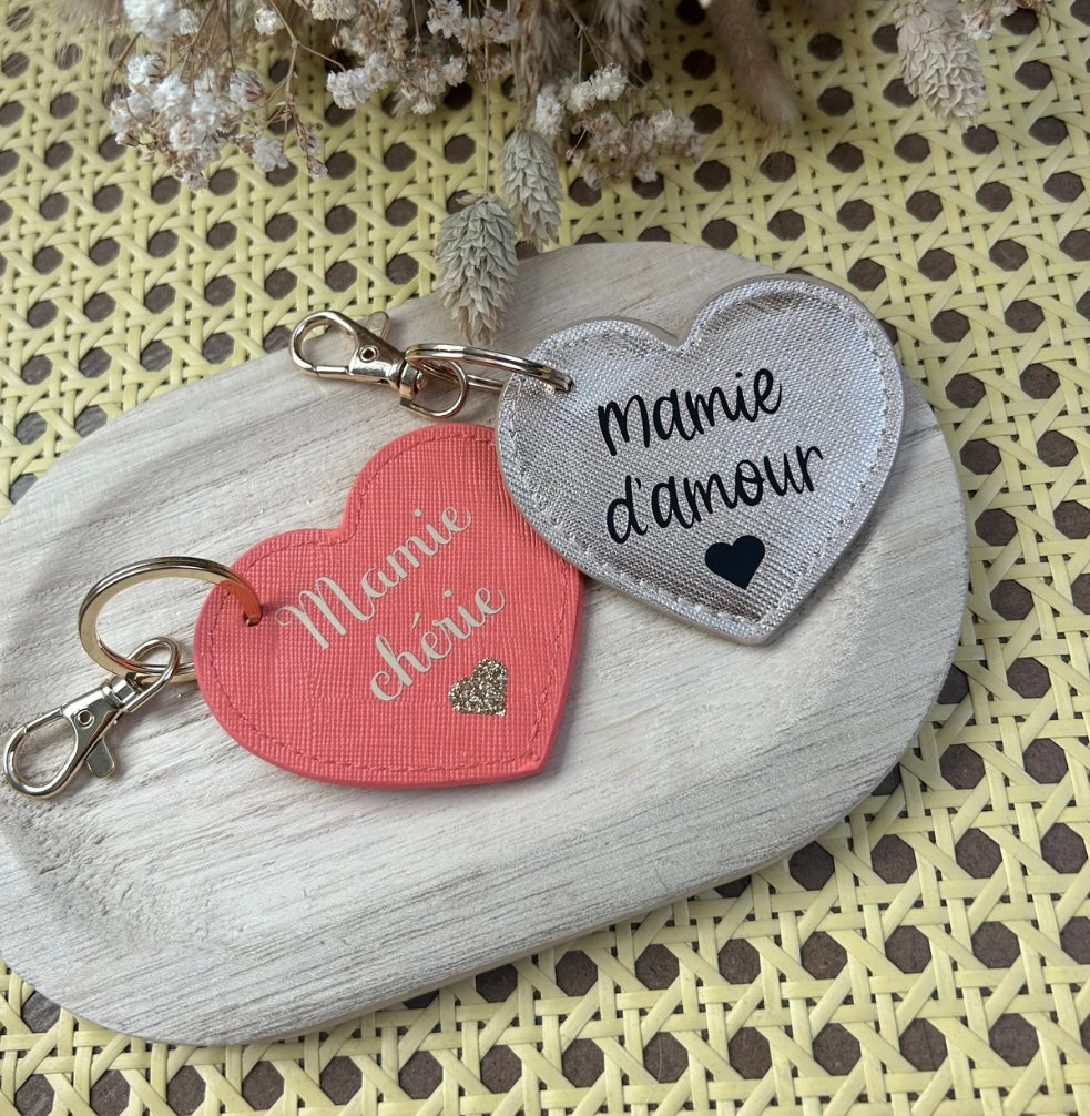 Porte clef cœur personnalisé