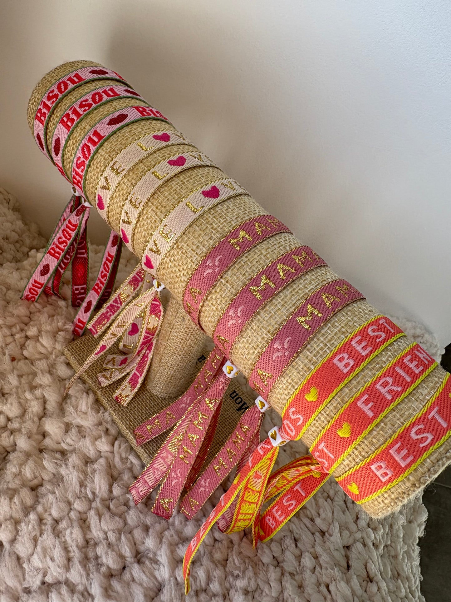 Bracelet ruban à messages