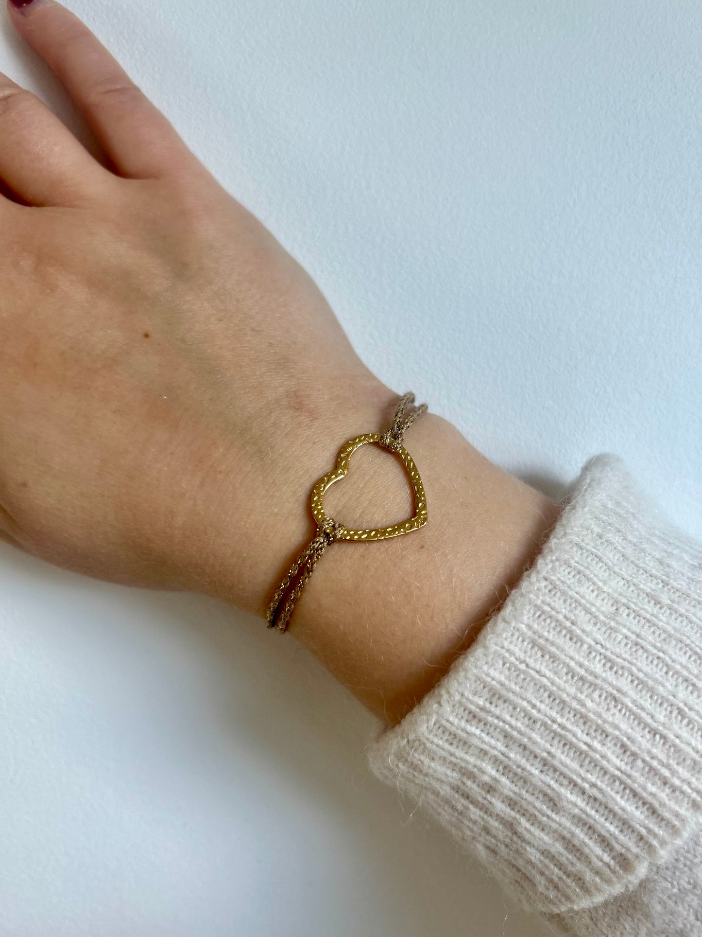 Bracelet cœur acier inoxydable