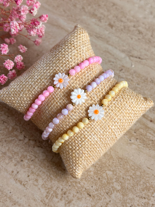 Bracelet Marguerite perles en coquillage