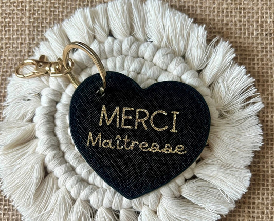 Porte clef cœur personnalisé