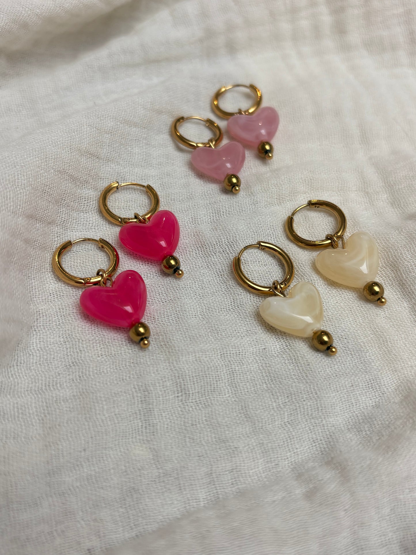 Boucles d’oreilles Crazy love, acier inoxydable