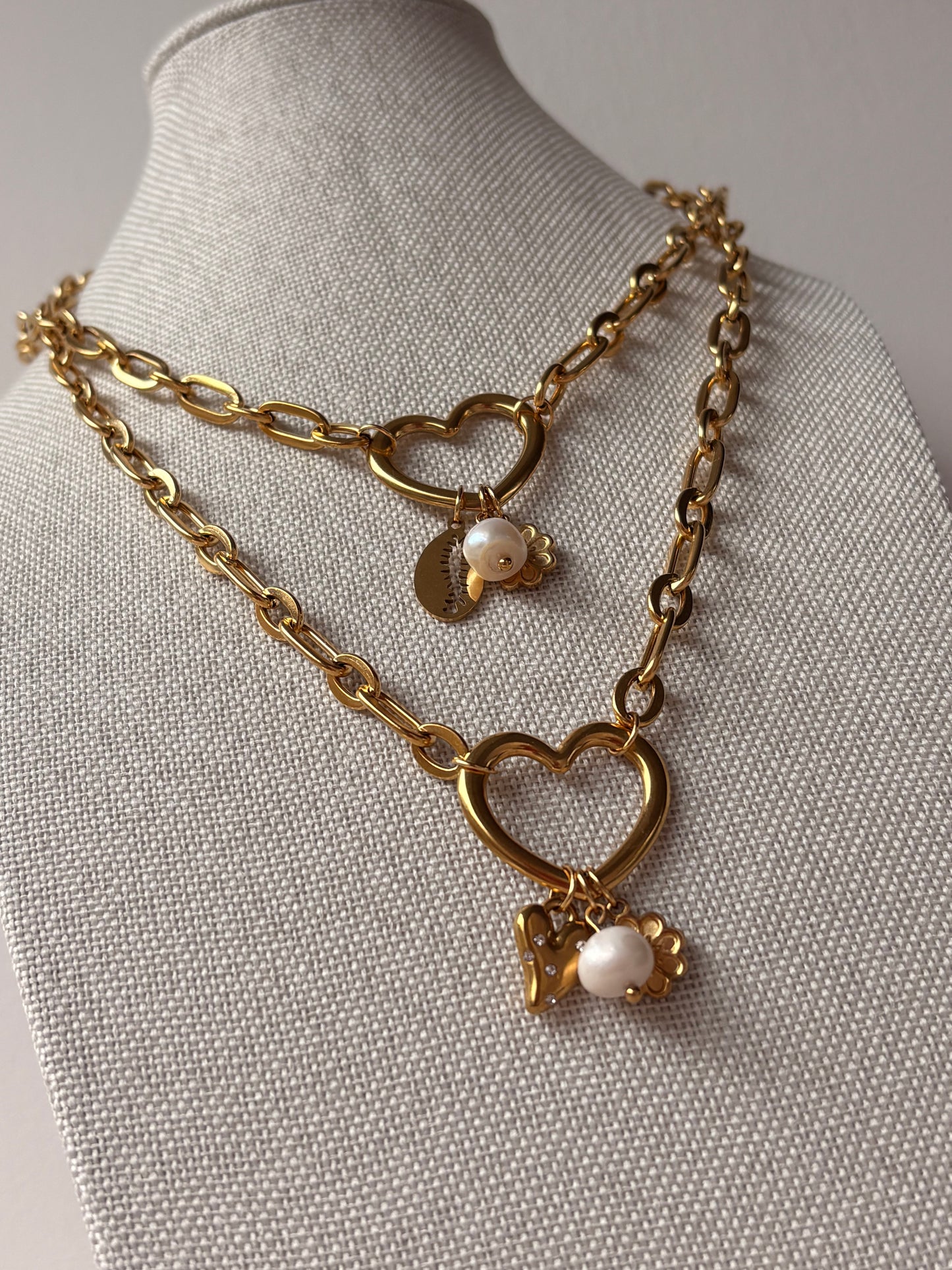 Collier breloques en acier inoxydable