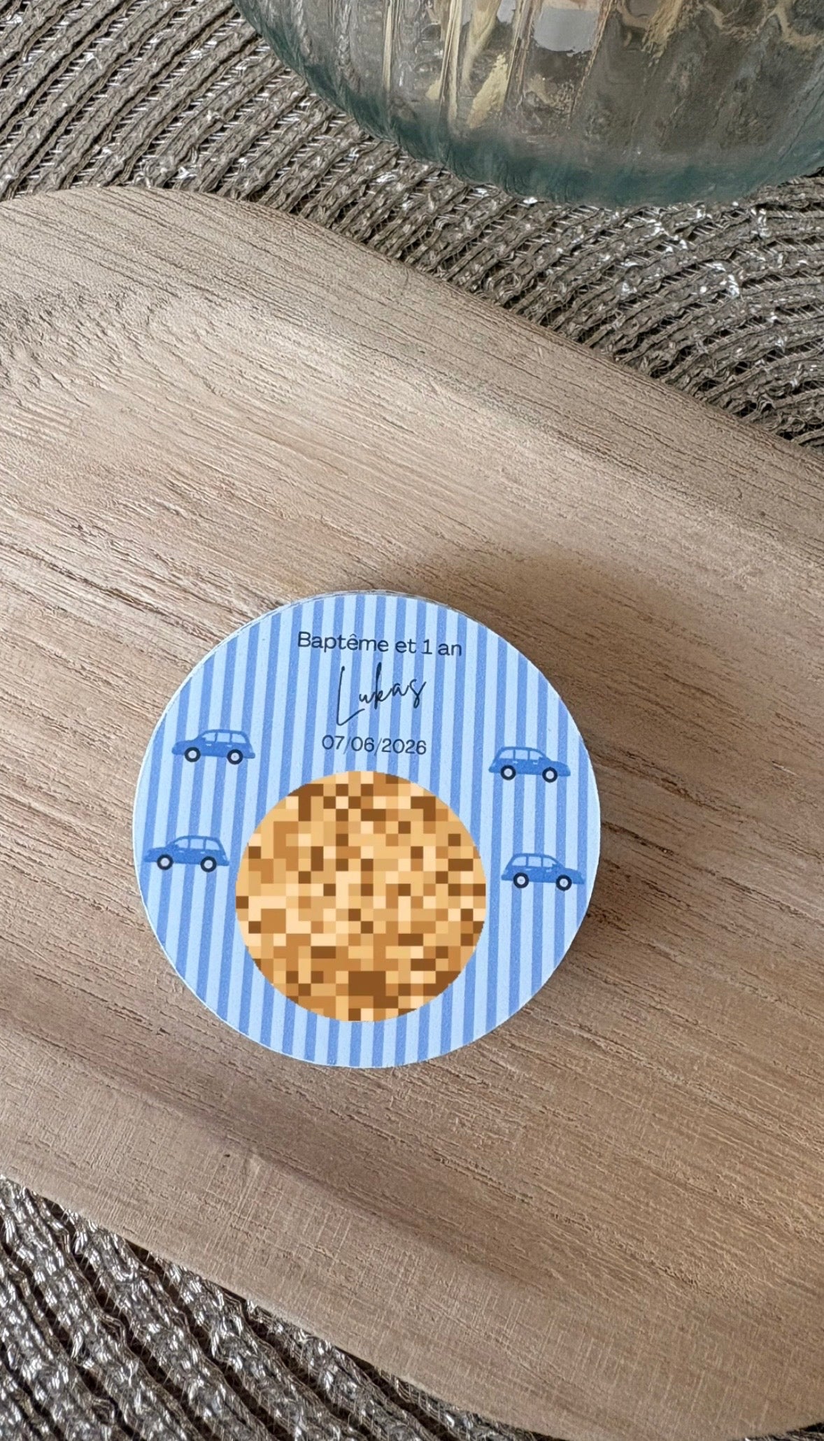 Stickers/étiquettes autocollantes personnalisables et imperméables / résistantes à l’eau pour Ecocup baptême, mariage, anniversaire, EVJF