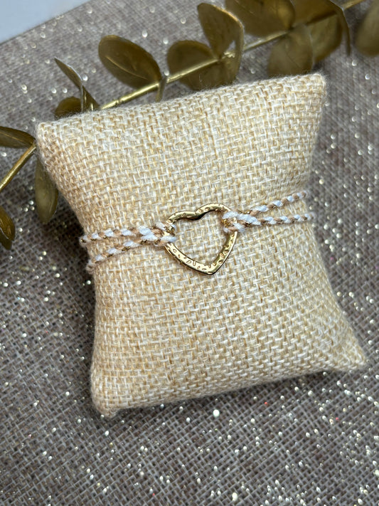 Derniere chance : Bracelet cœur acier inoxydable