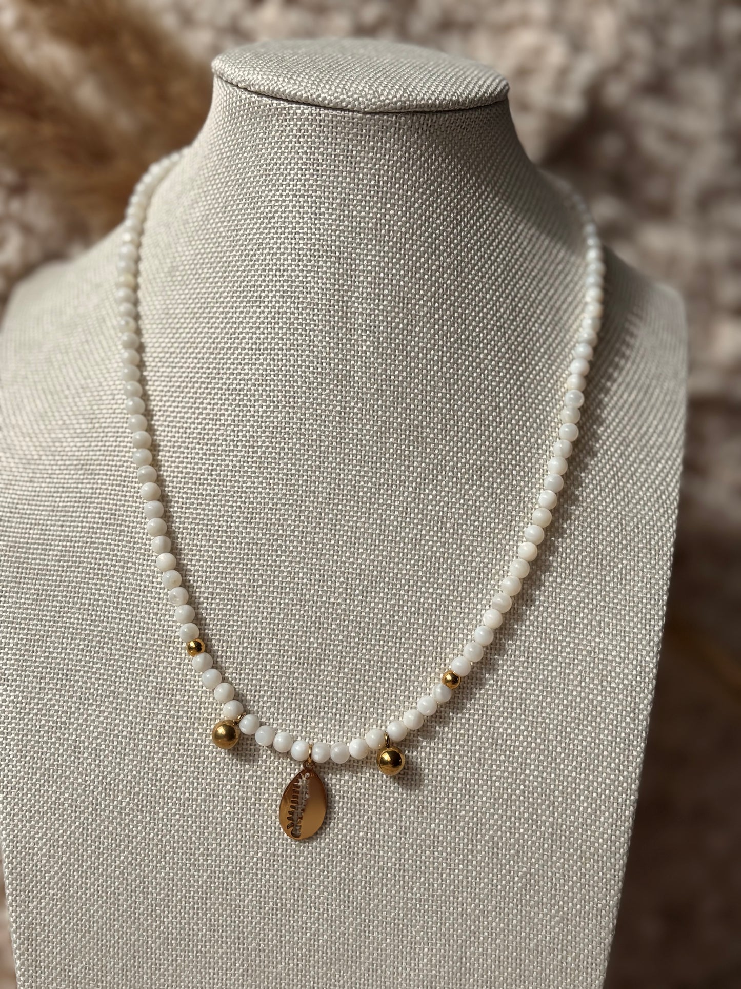 Collier CAURI en coquillage et acier inoxydable