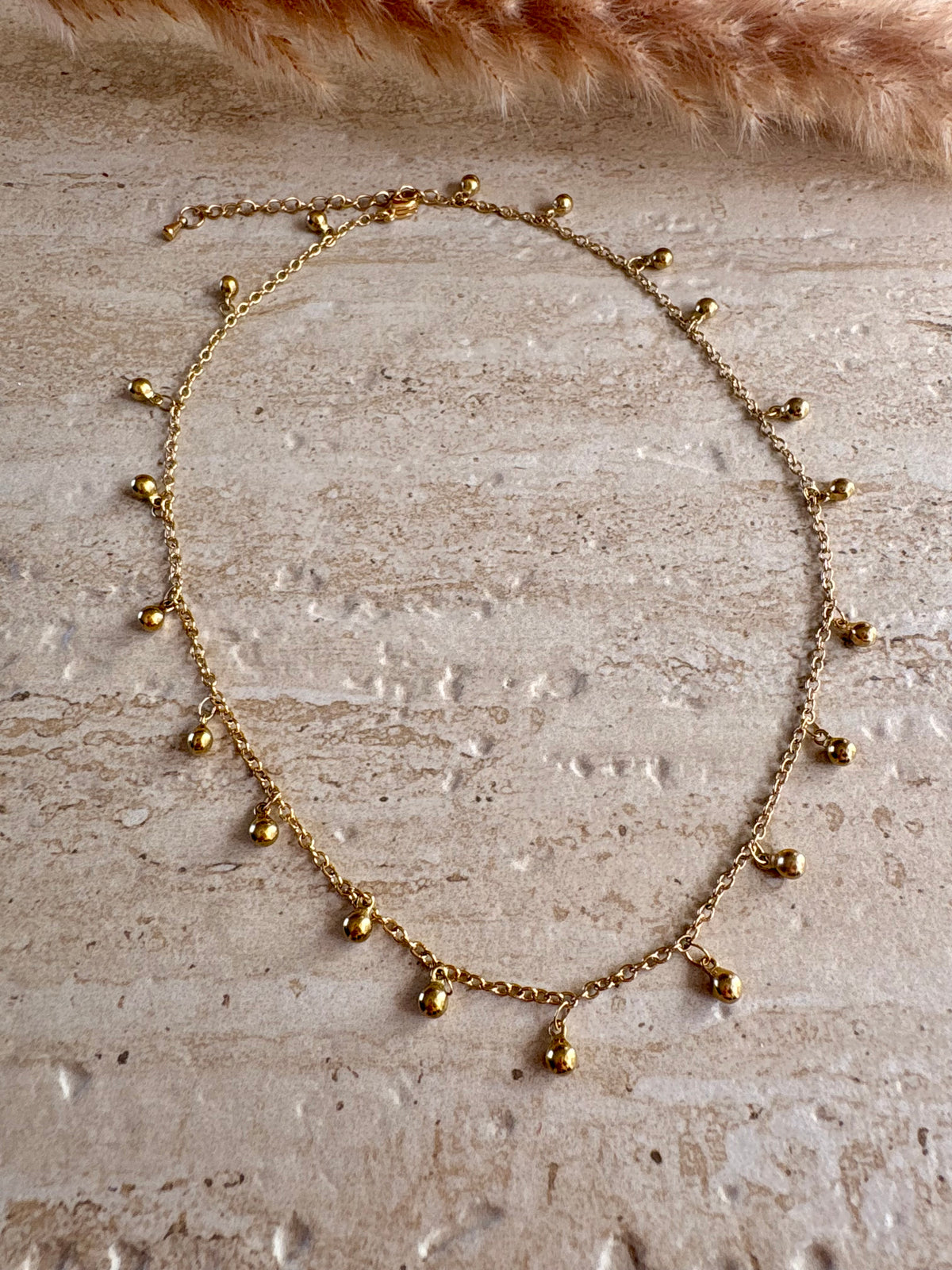 Collier ALBA chaine boule en acier inoxydable