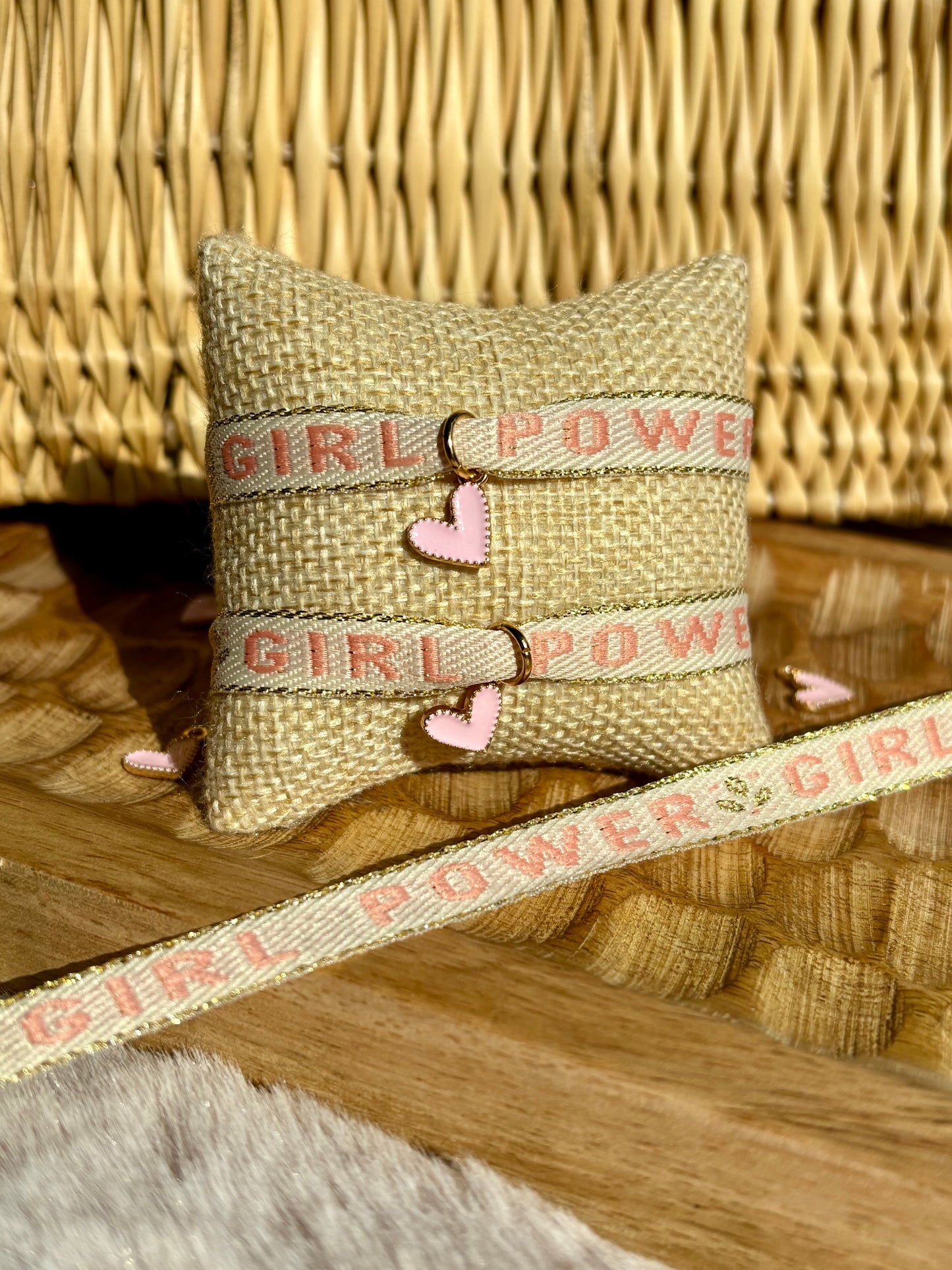 Bracelet ruban Octobre rose 🎀 Girl Power 💪🏼🩷