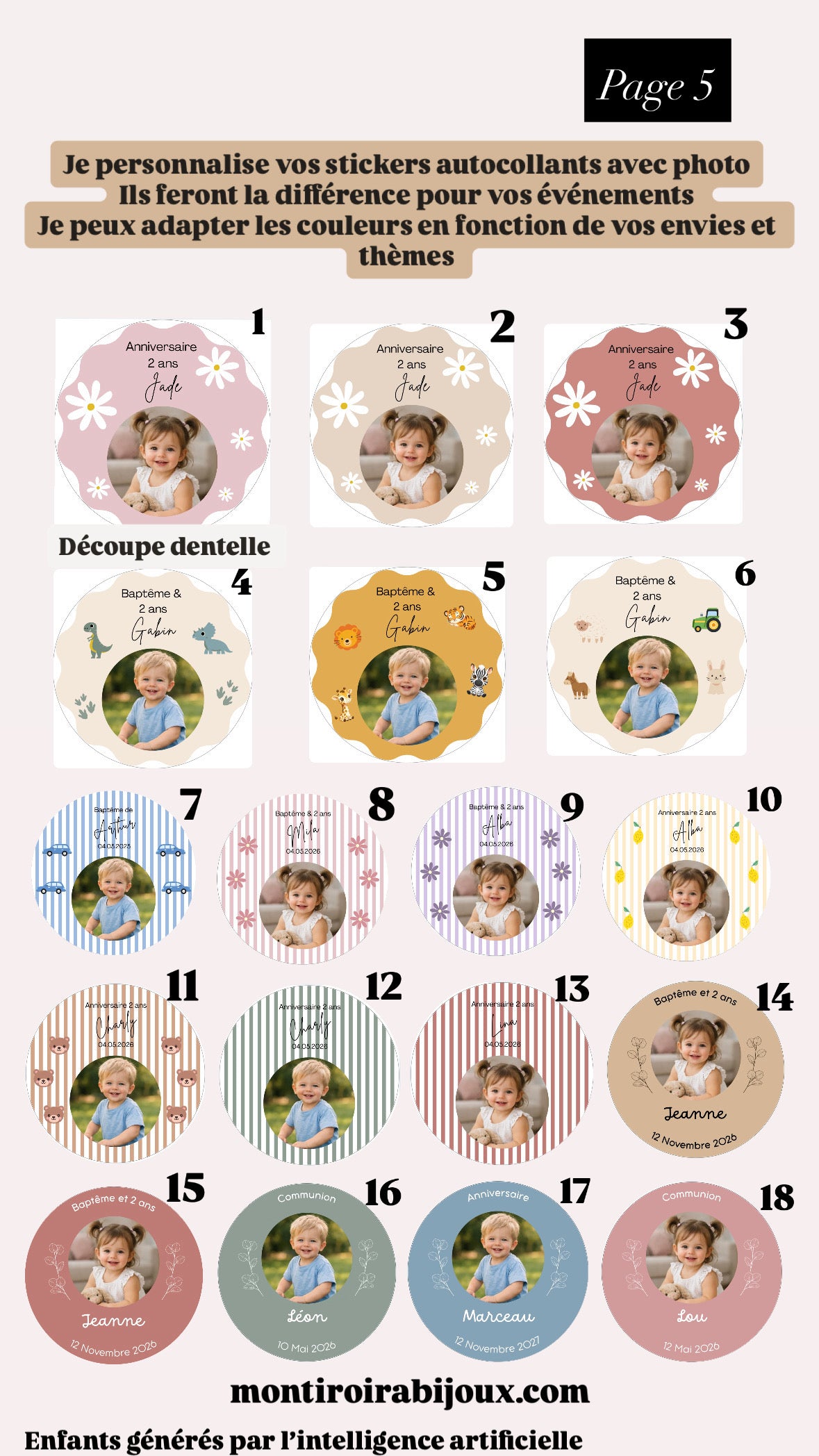 Stickers/étiquettes autocollantes personnalisables et imperméables / résistantes à l’eau pour Ecocup baptême, mariage, anniversaire, EVJF