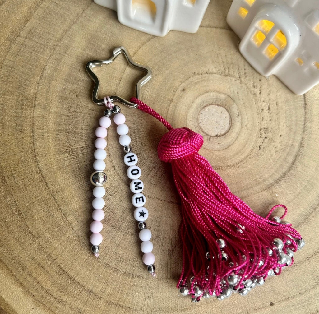 Porte clef pompon personnalisé