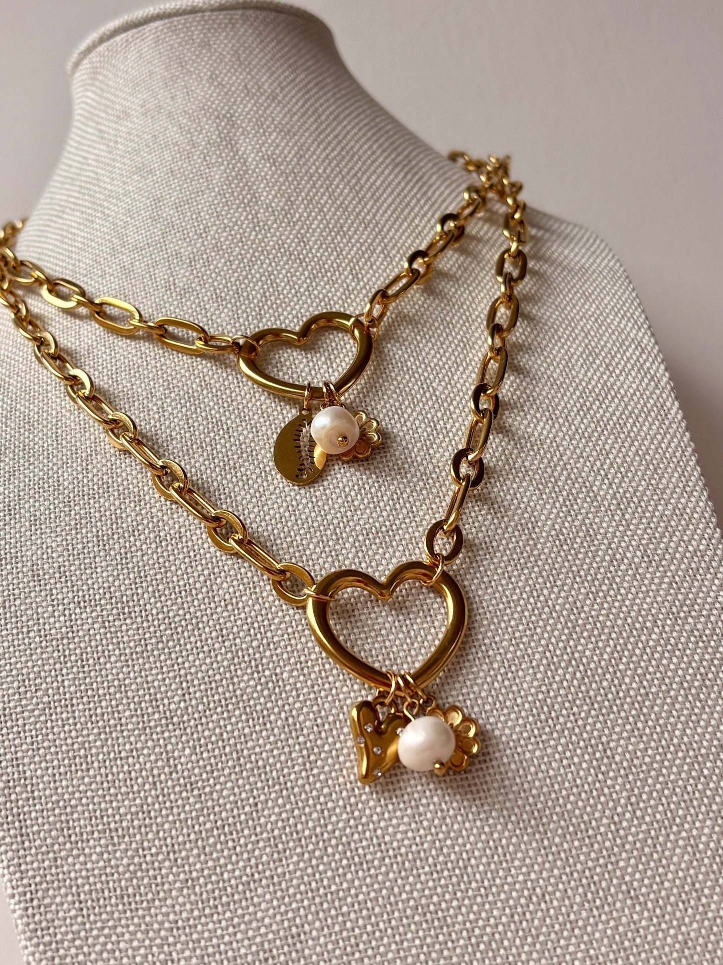 Collier breloques en acier inoxydable