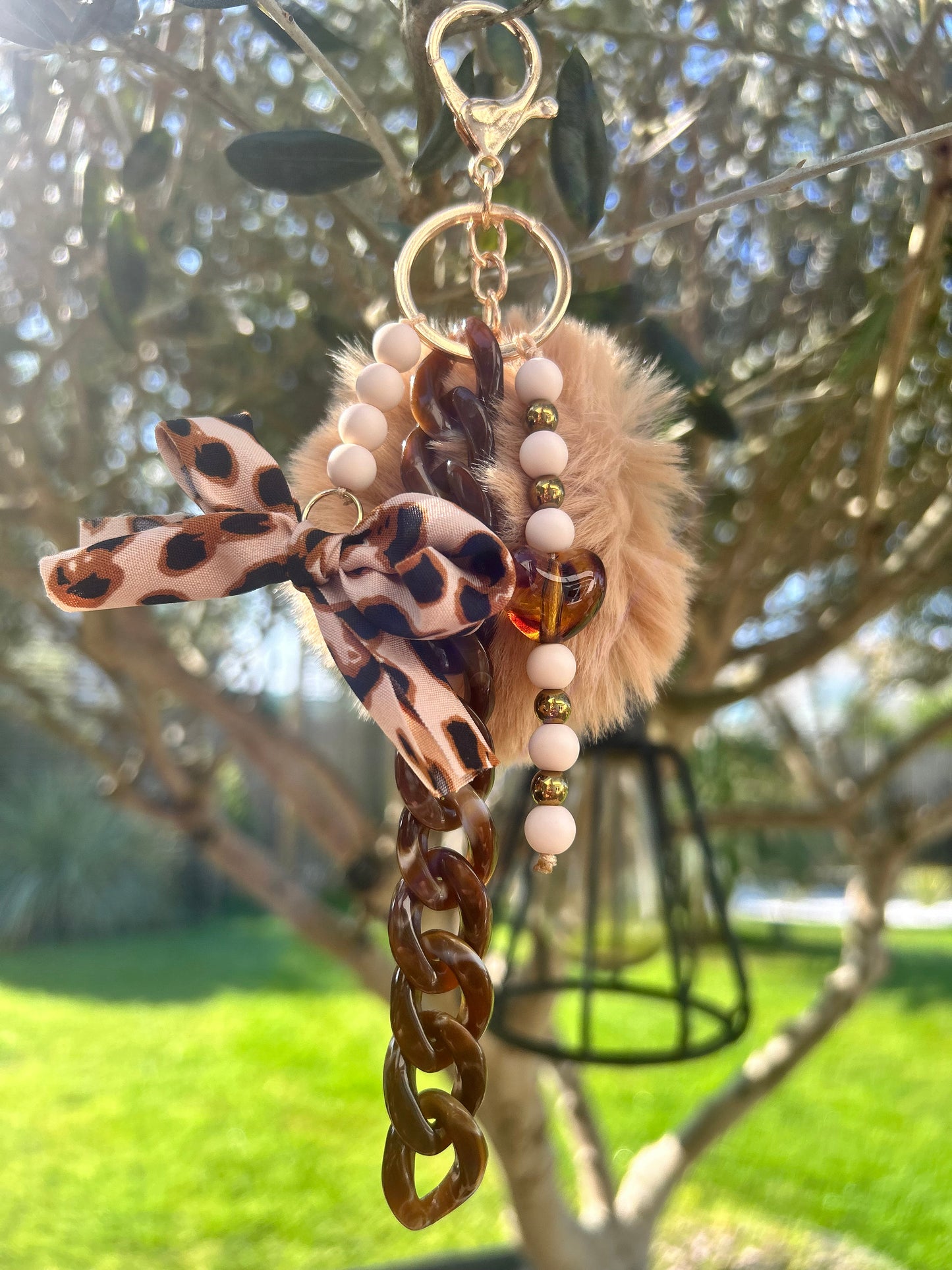 Porte clef / grigri de sac léopard