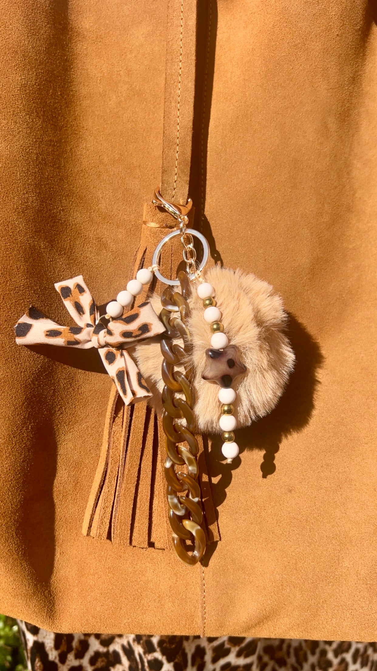 Porte clef / grigri de sac léopard