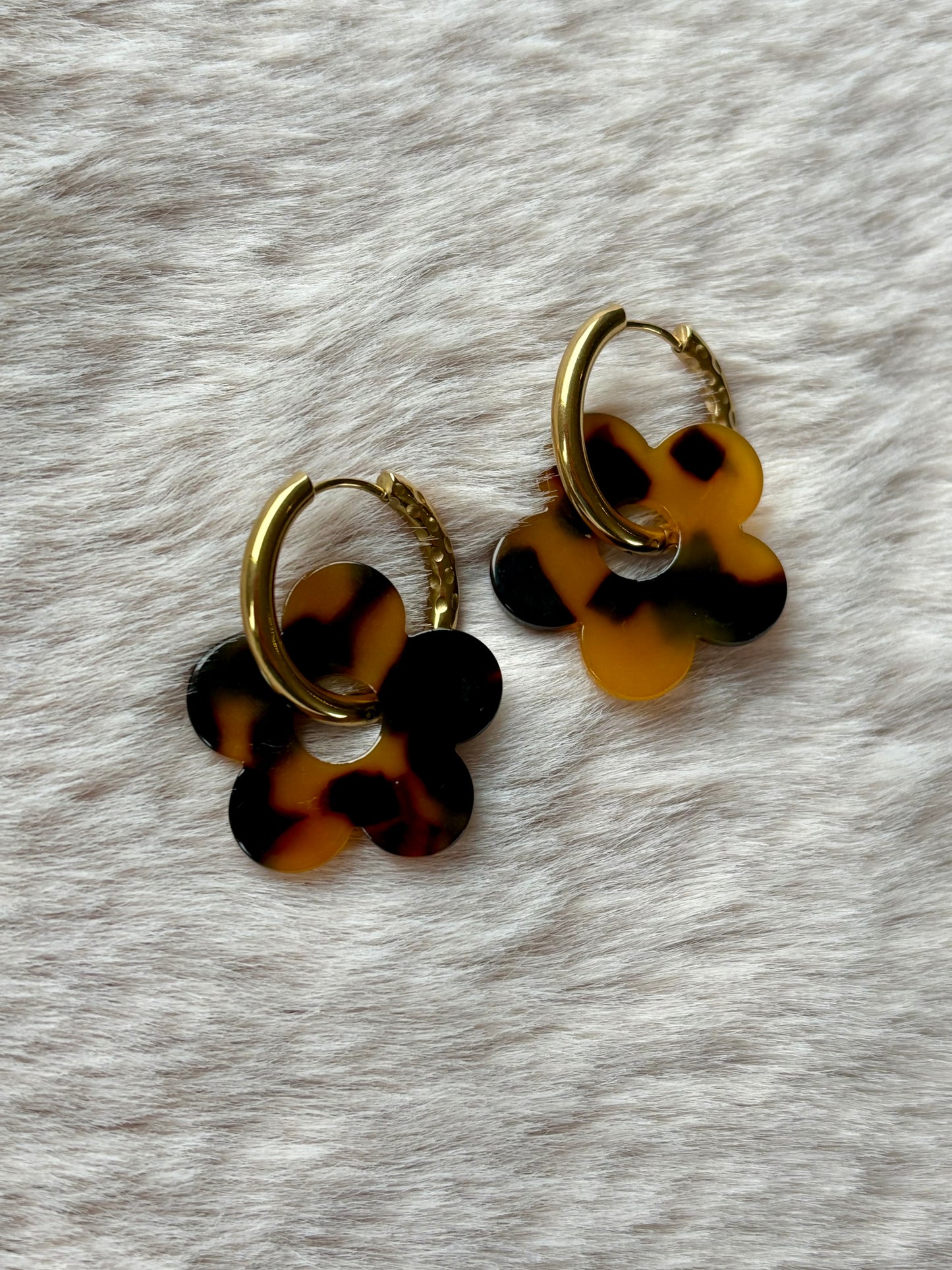 Boucles d’oreilles créoles fleurs