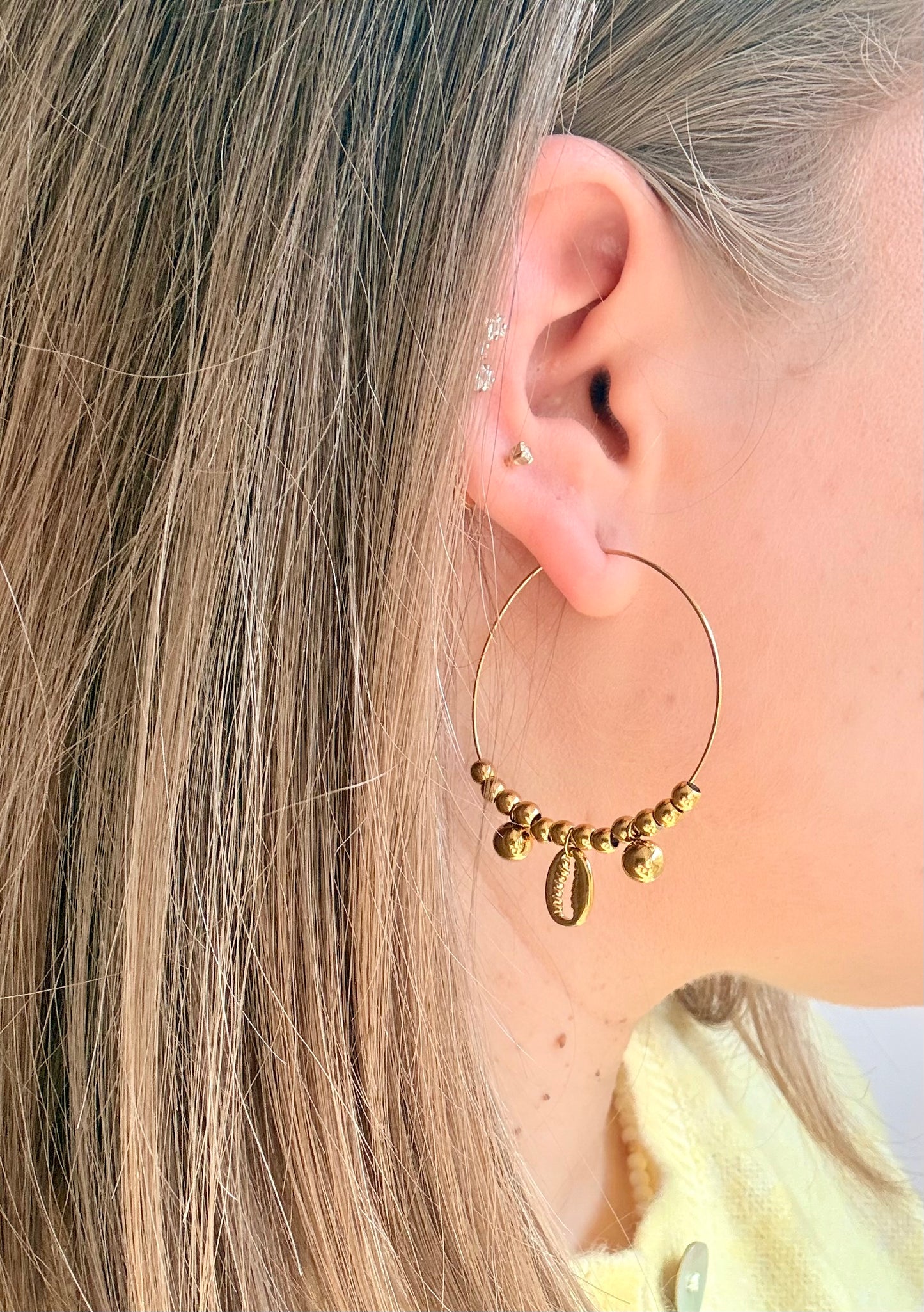 Boucles d’oreilles CAURI en acier inoxydable