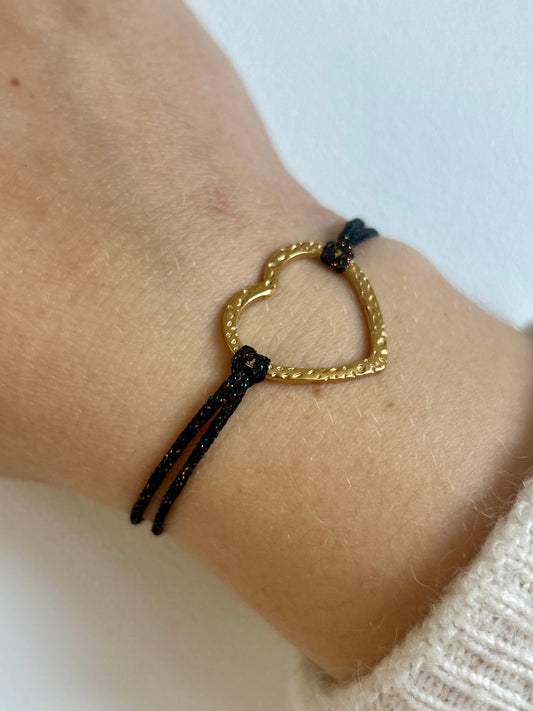 Bracelet cœur acier inoxydable