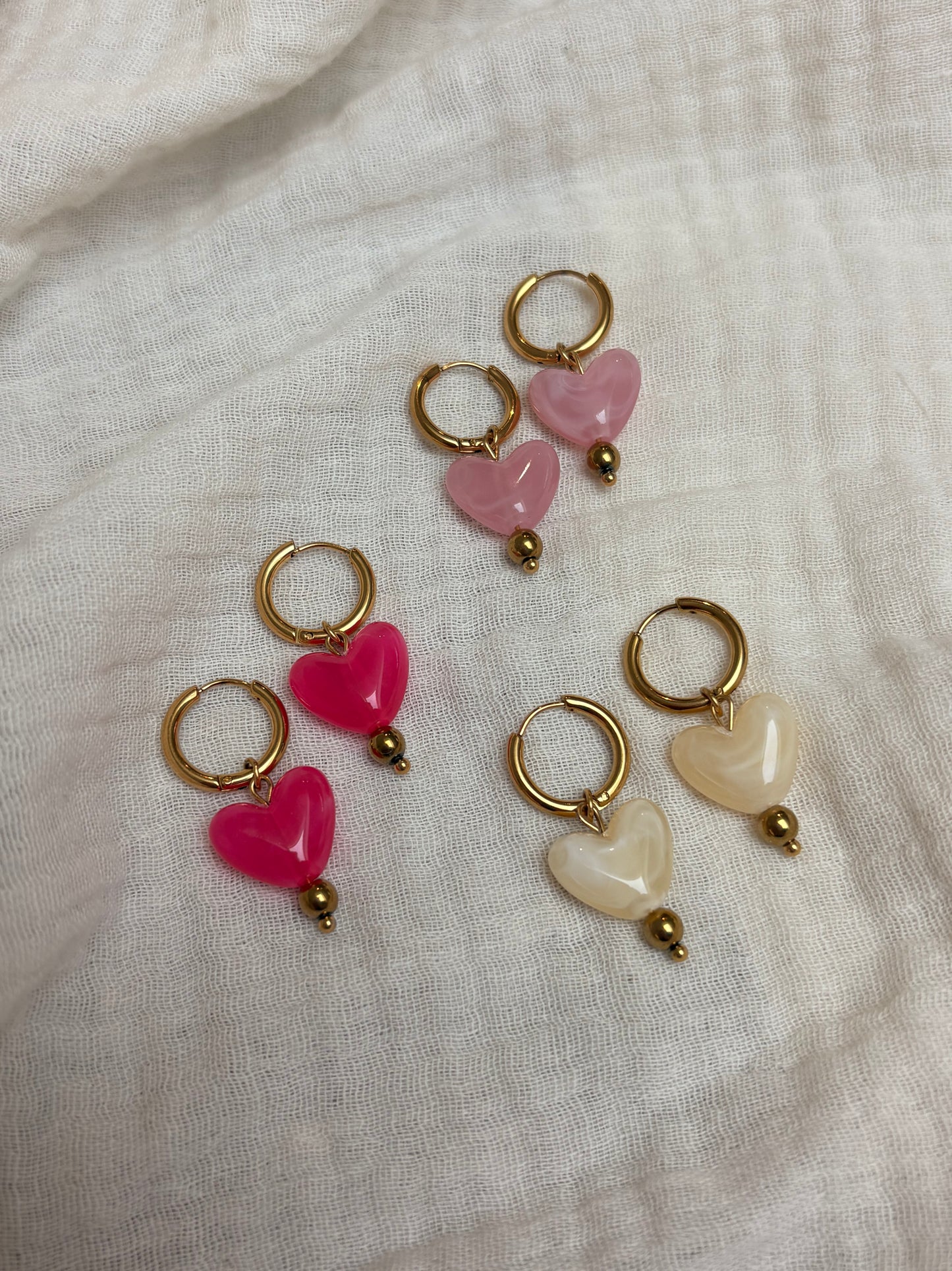Boucles d’oreilles Crazy love, acier inoxydable