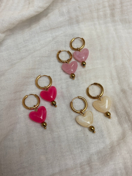 Boucles d’oreilles Crazy love, acier inoxydable