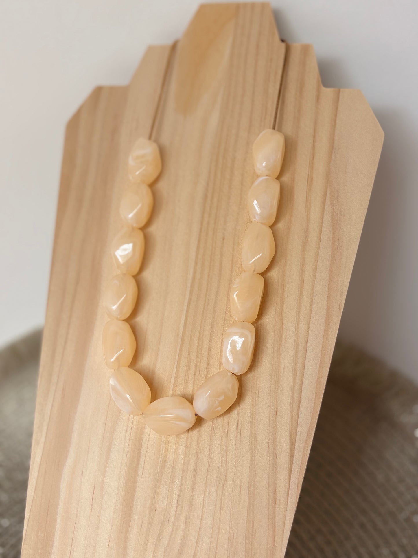 Collier Summer résine et acier inoxydable (3 couleurs)