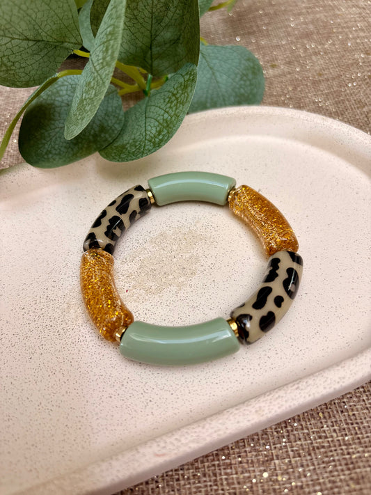 Bracelet tubes Graou vert