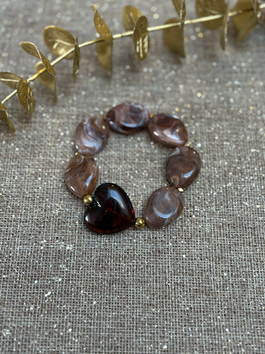 Bracelet Big Love marron