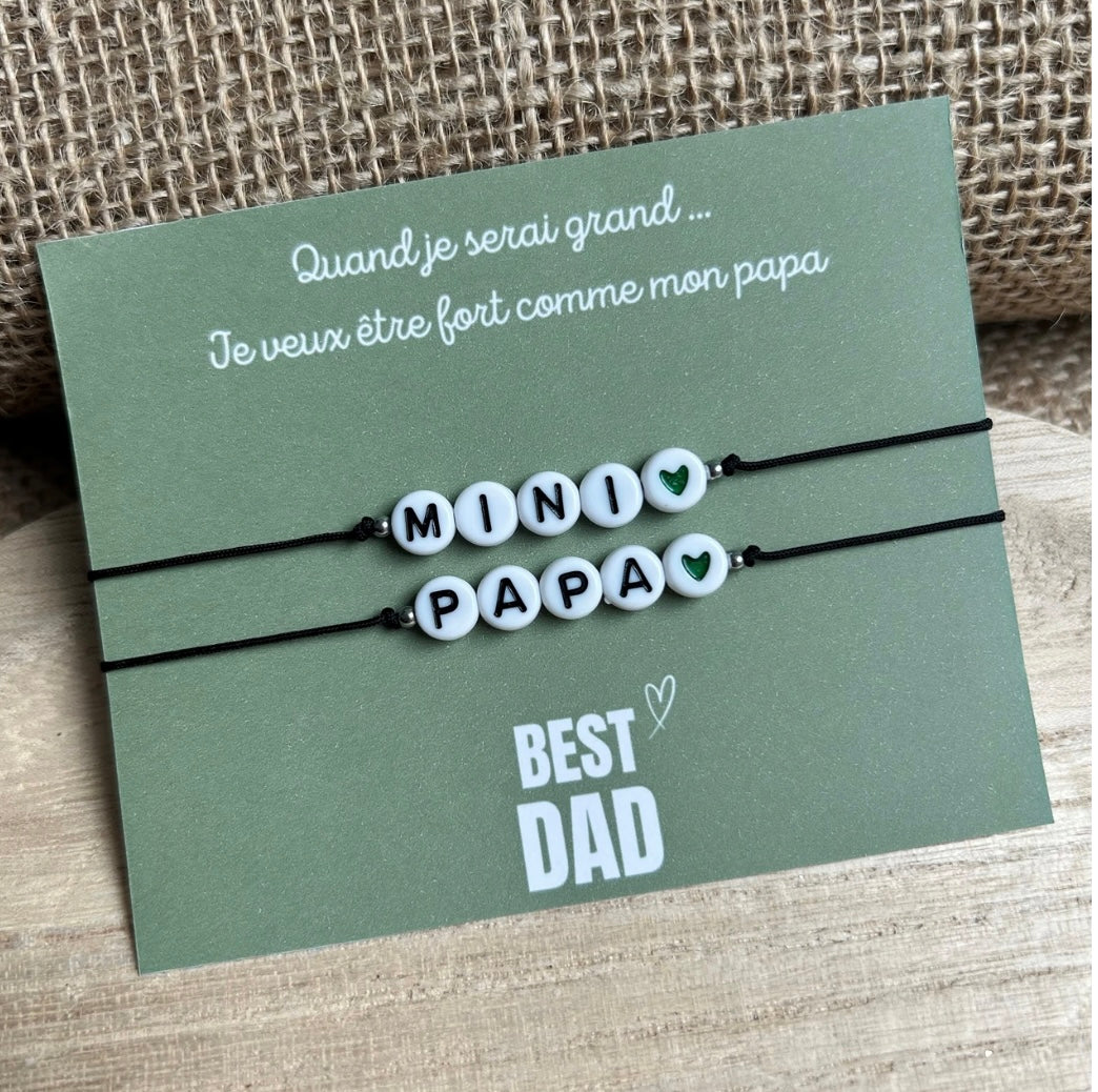 Duo de bracelets papa/fils BEST DAD