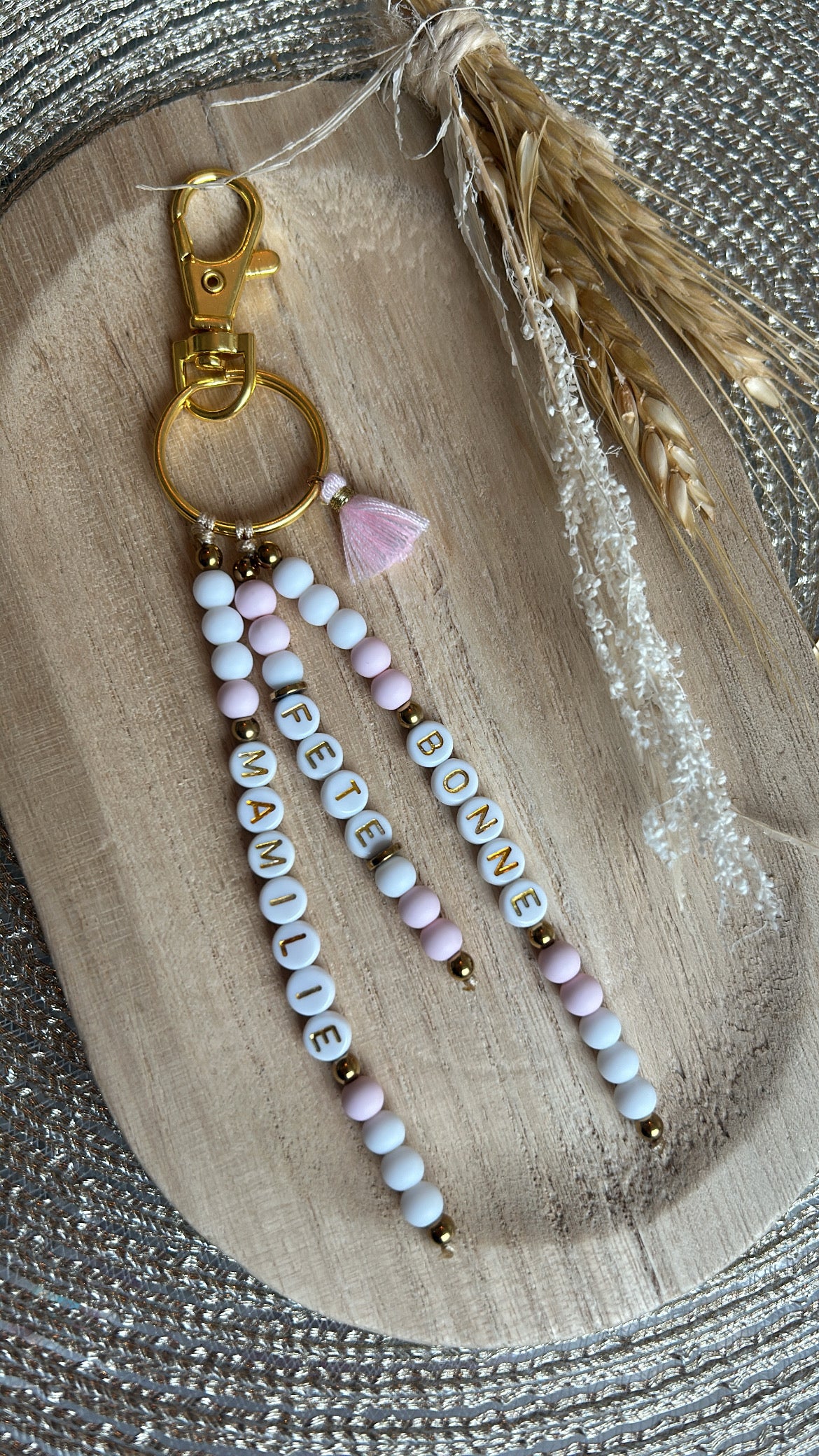 Porte clef personnalisé 3 brins (disponible en 4 couleurs)